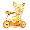 арт.Х15286............Велосипед трехколесный 10"/8", пластиковые колеса, управляющая ручка, 1 корзина, подножка для ног, капюшон