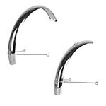 Крылья, переднее и заднее, для колес 18", хром